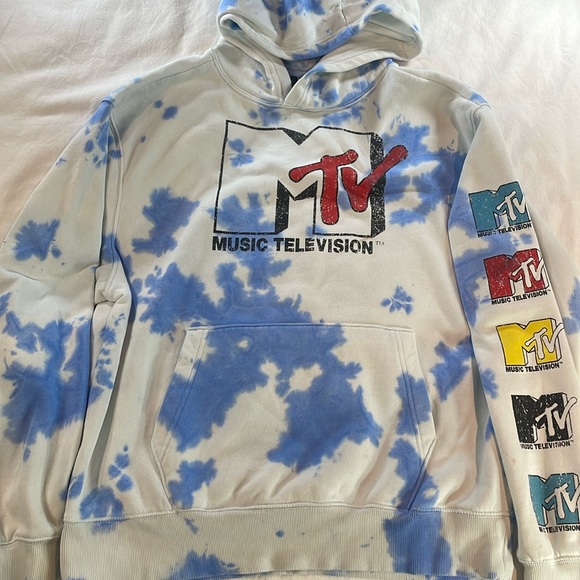 MTV Men’s Tie-dye Hoodie Music Television Size Medium - Picture 1 of 10